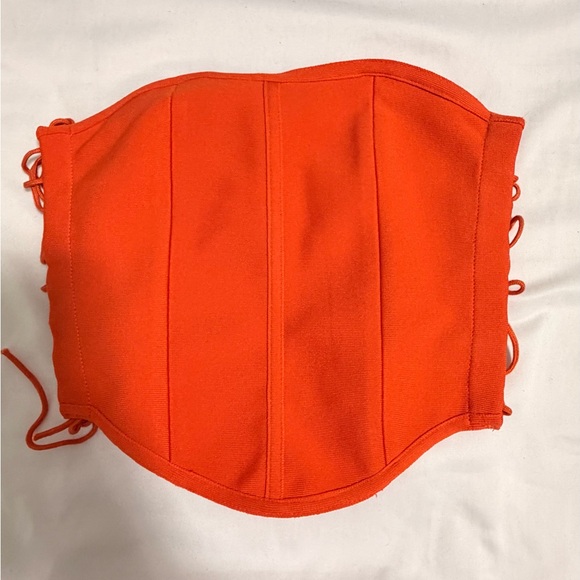 PrettyLittleThing Tops - PrettyLittleThing Bold Orange Bustier